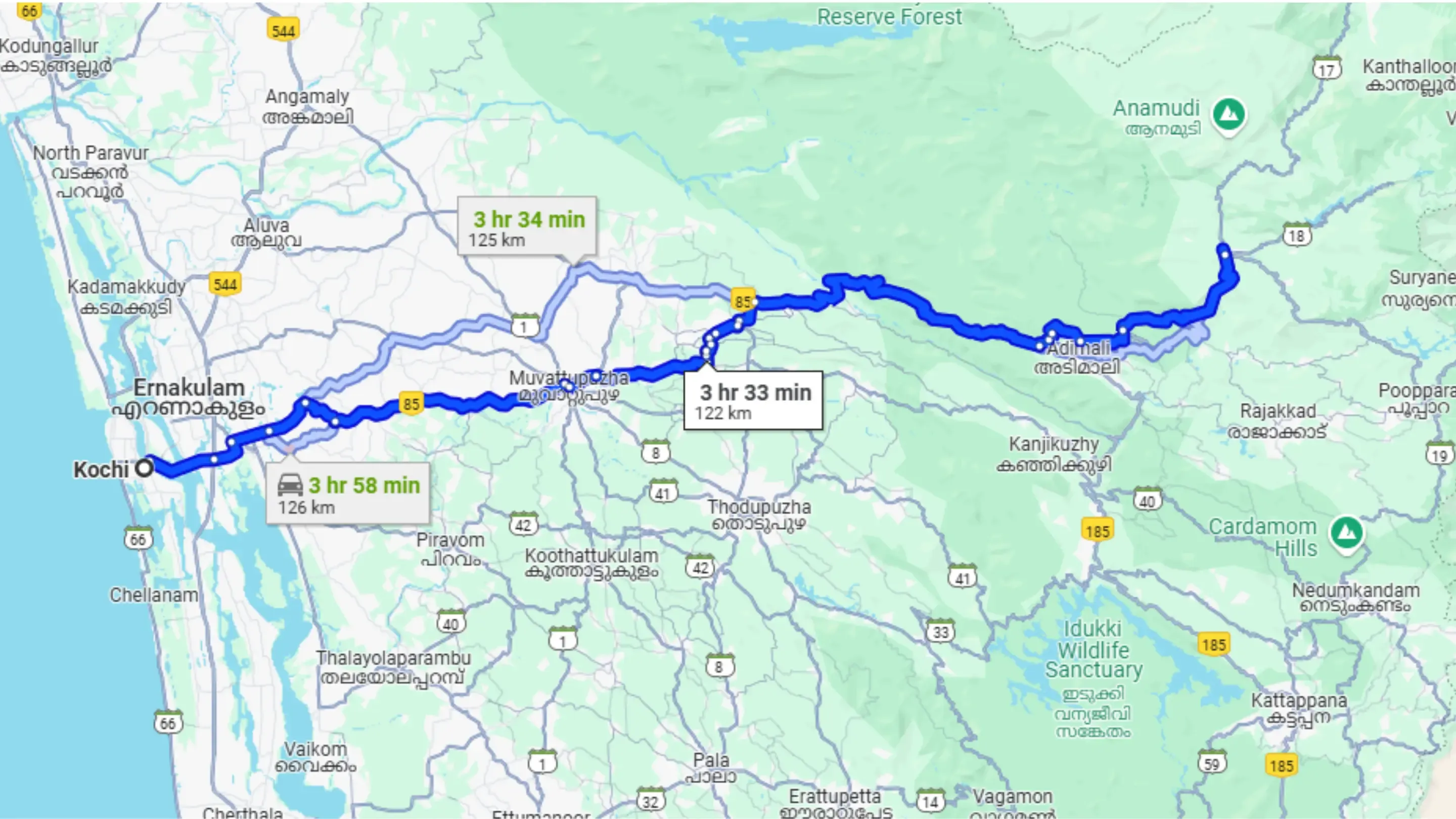 Kochi to Munnar